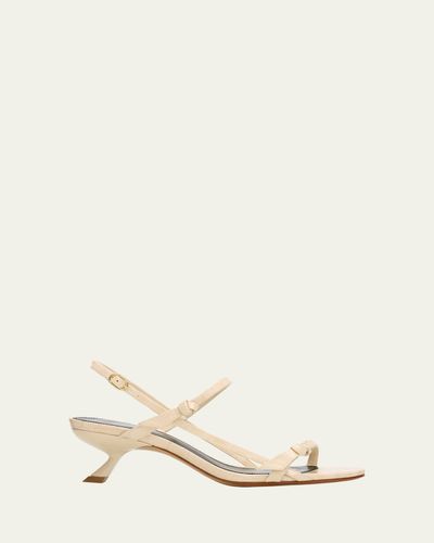 Alexandre Birman 50mm Slim Clarita Croc-Embossed Leather Sandals