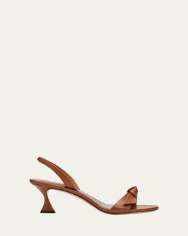 Alexandre Birman 60mm Clarita Leather Slingback Sandals