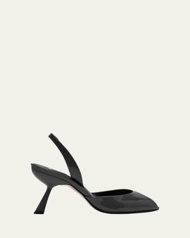 Alexandre Birman 85mm Miranda Patent Leather Peep-Toe Pumps