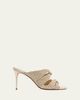 Alexandre Birman 85mm Sabrina Metallic Open-Toe Mules - 1