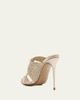 Alexandre Birman 85mm Sabrina Metallic Open-Toe Mules - 3
