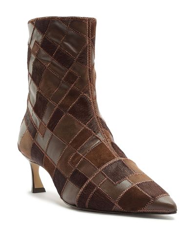 Alexandre Birman Alexandre Birman Women's Annelise 50 Patchwork Calf Hair & Suede Ankle Boots