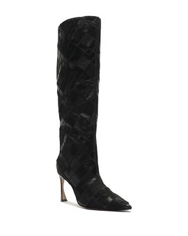 Alexandre Birman Alexandre Birman Women's Annelise 85 Patchwork Calf Hair & Suede Knee High Boots