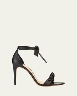Alexandre Birman Clarita Leather Ankle-Tie 100mm High-Heel Sandals