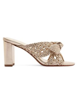 Alexandre Birman Women's Belinda 75MM Woven Leather Mules