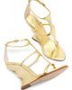 Alexandre Birman Women's Boonie 100MM Leather Wedge-Heel Sandals - 5