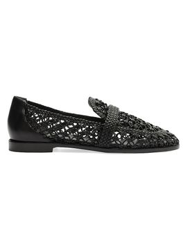 Alexandre Birman Women's Jane Tresse Woven Leather Loafers