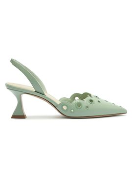 Alexandre Birman Women's Miley 60MM Eyelet Leather Slingback Pumps