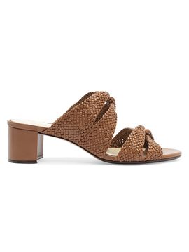 Alexandre Birman Women's Sabrina 45MM Leather Block-Heel Mules