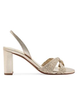 Alexandre Birman Women's Sabrina 75MM Braided Leather Slingback Sandals