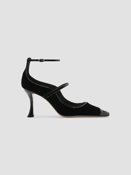 Alexandre Birman Women's Tita Wave 85MM Velvet & Patent Leather Pumps
