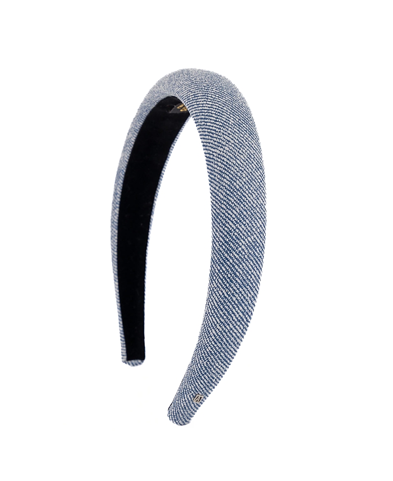 Alexandre De Paris Alexandre de Paris Aurore Boreales Washed Denim Leather Headband
