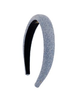 Alexandre De Paris Alexandre de Paris Aurore Boreales Washed Denim Leather Headband
