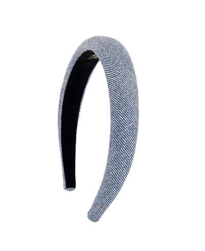 Alexandre De Paris Alexandre de Paris Aurore Boreales Washed Denim Leather Headband