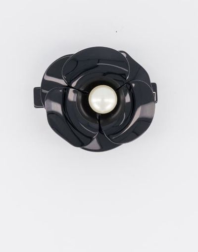 Alexandre de Paris Alexandre de Paris Camelia Mythique Acetate and Pearl Hair Barrette