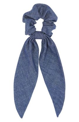 Alexandre de Paris Alexandre de Paris Chambray Bow Scrunchie