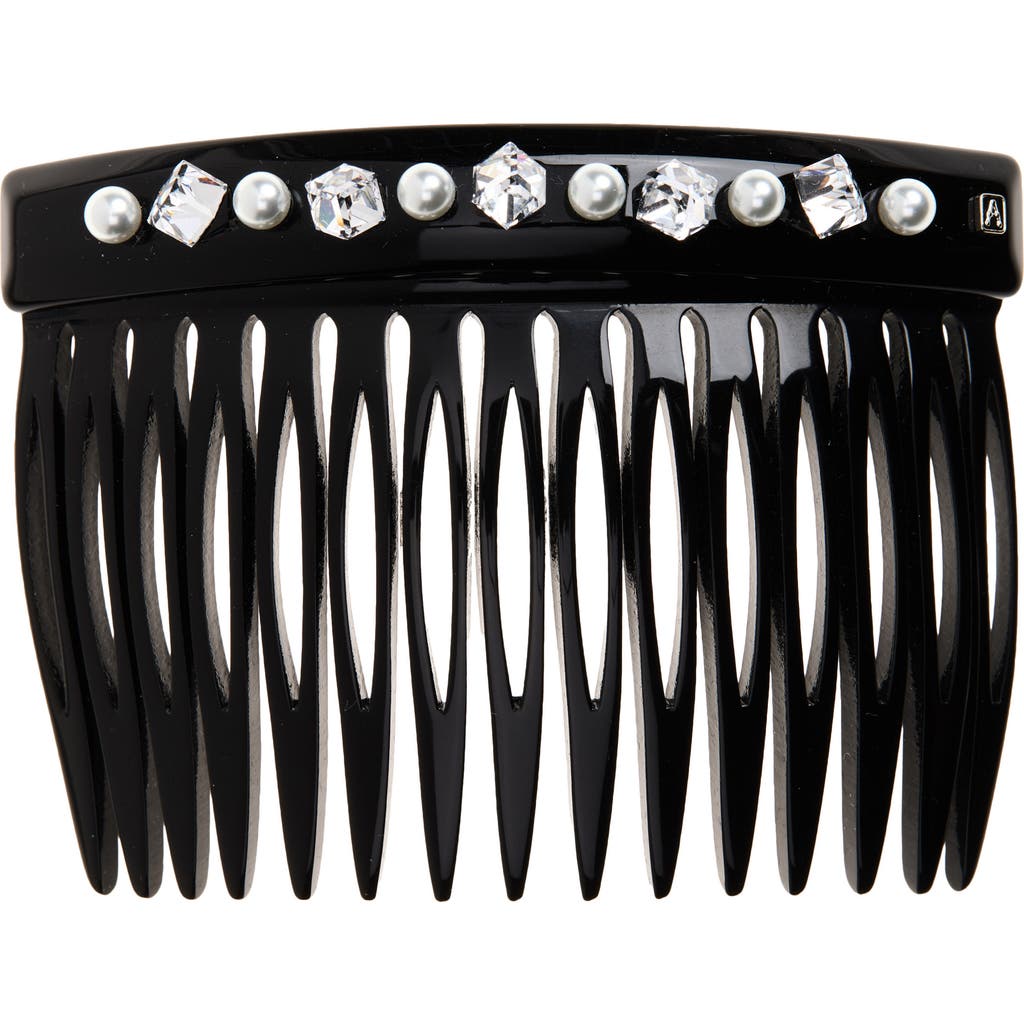 Alexandre de Paris Alexandre de Paris Crystal & Faux Pearl Hair Comb