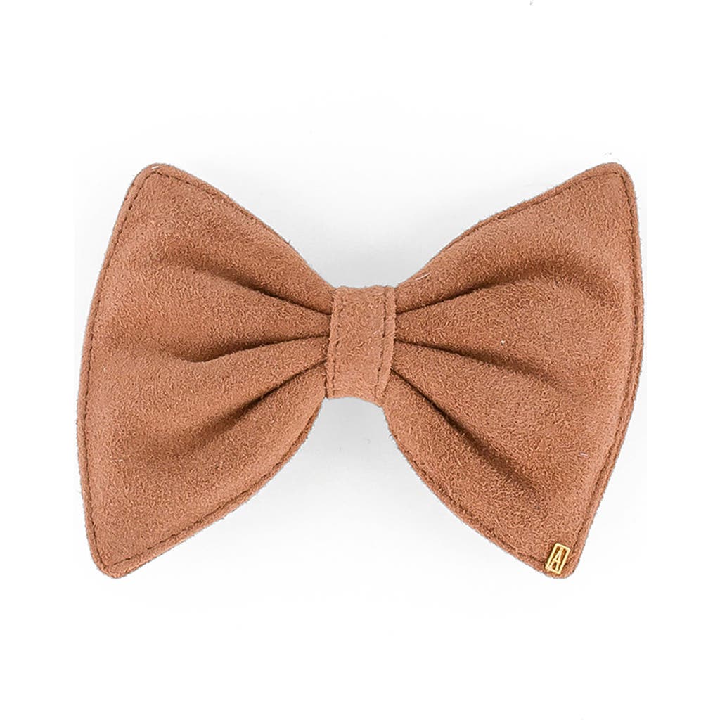 Alexandre de Paris Alexandre de Paris Suede hair bow barette