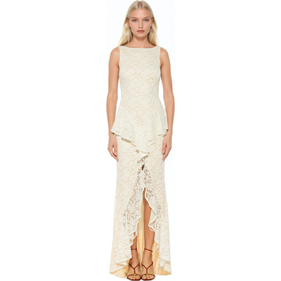 Alexia Admor Alexia Admor Perrin Boatneck Ruffle Gown