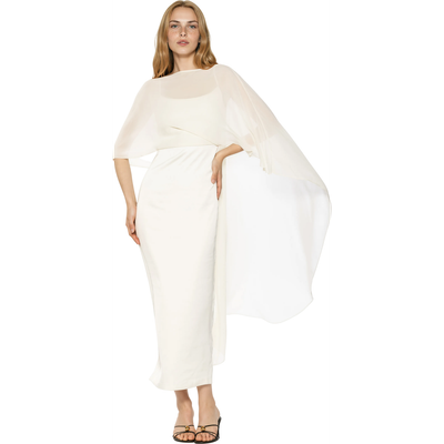 Alexia Admor Alexia Admor Satin Gown With Chifon Overlay