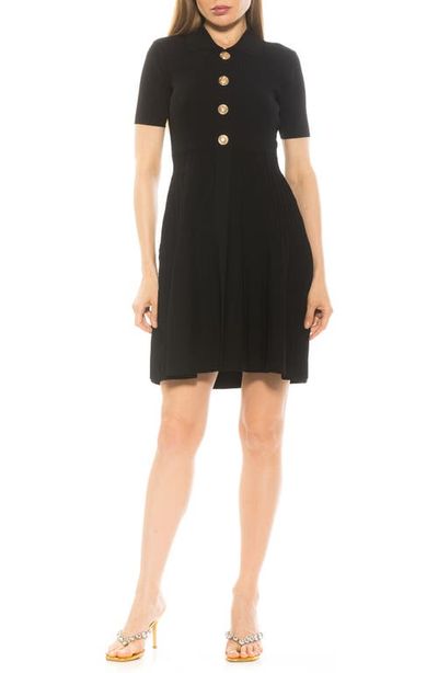 Alexia Admor Alexia Admor Soren Short Sleeve Fit & Flare Sweater Dress