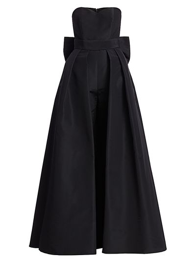 Alexia María Women's Convertible Bow-Embellished Silk Faille Jumpsuit