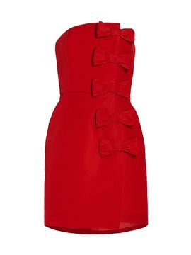 Alexia María Women's Daniela Bow Silk Faille Minidress