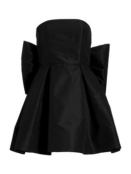 Alexia María Women's Paige Silk Faille Bow Minidress
