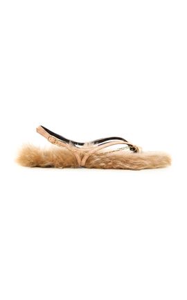 Alexis Alexis Bridget Flat Sandal With Shearling