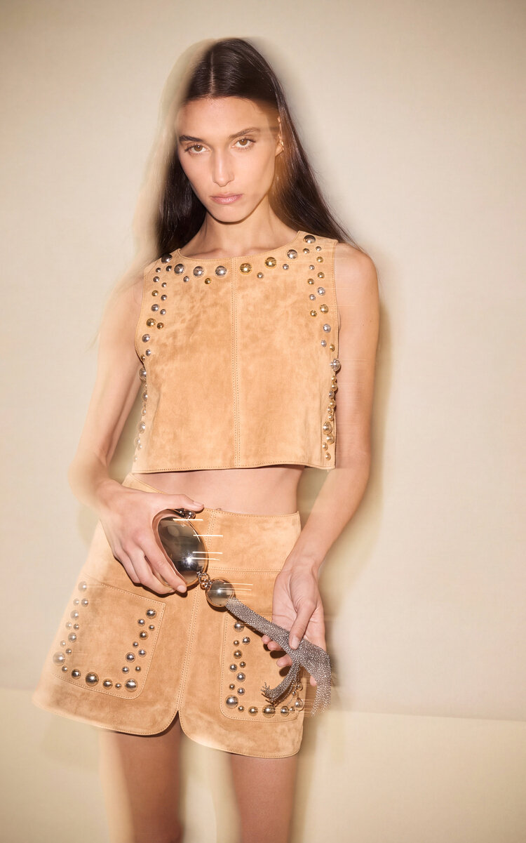 Alexis Alexis Kana Genuine Suede Crop Top