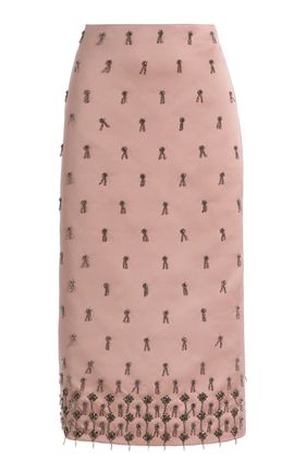 Alexis Alexis Luisa Beaded Satin Midi Skirt