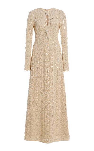 alexis beaded dress Niccola Dress in Beaded Macrame