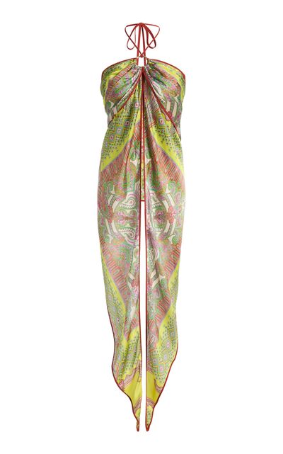 Alexis Alexis Vulcano Draped Twill Halter Top