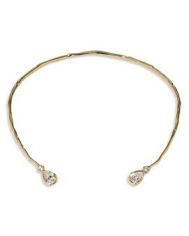 Alexis Bittar Alexis Bittar Asterales Cubic Zirconia Capped Skinny Structured Collar Necklace, 4.75