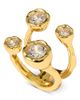 Alexis Bittar Alexis Bittar Asterales Cubic Zirconia Open Double Row Ring in 14K Gold Plated - 1
