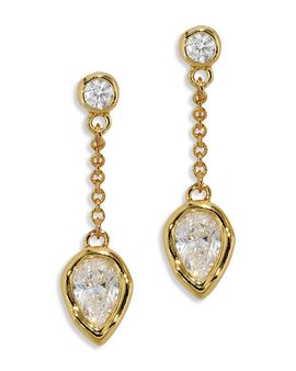 Alexis Bittar Alexis Bittar Asterales Cubic Zirconia Pear Shape Linear Drop Earrings