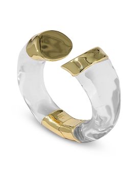Alexis Bittar Alexis Bittar Liquid Lucite Gold Slice Capped Cuff Bracelet