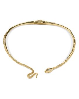 Alexis Bittar Alexis Bittar Serpent Crystal Skinny Structured Collar Necklace, 4.5