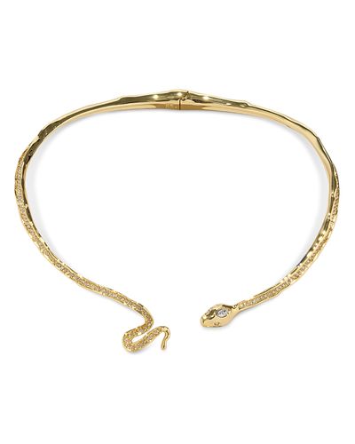 Alexis Bittar Alexis Bittar Serpent Crystal Skinny Structured Collar Necklace, 4.5