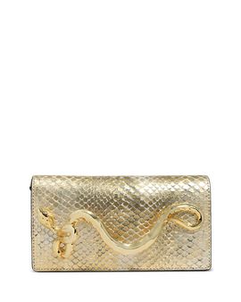 Alexis Bittar Alexis Bittar Serpent Side Handle Embossed Metallic Leather Clutch