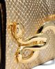 Alexis Bittar Alexis Bittar Serpent Side Handle Embossed Metallic Leather Clutch - 4