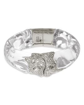 Alexis Bittar Alexis Bittar Silverlake Crystal & Lucite Bangle Bracelet