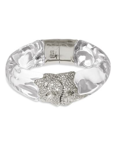 Alexis Bittar Alexis Bittar Silverlake Crystal & Lucite Bangle Bracelet