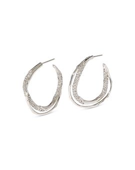 Alexis Bittar Alexis Bittar Solanales Crystal Twist Hoop Earrings