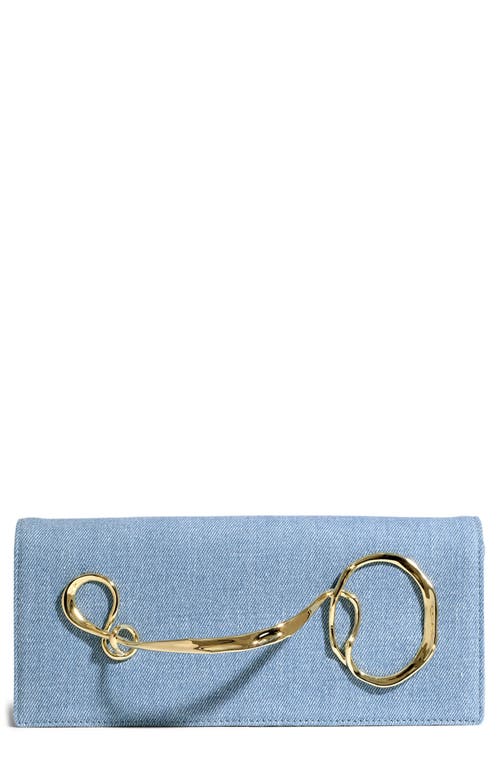 Alexis Bittar Alexis Bittar Twist Handle Denim Clutch