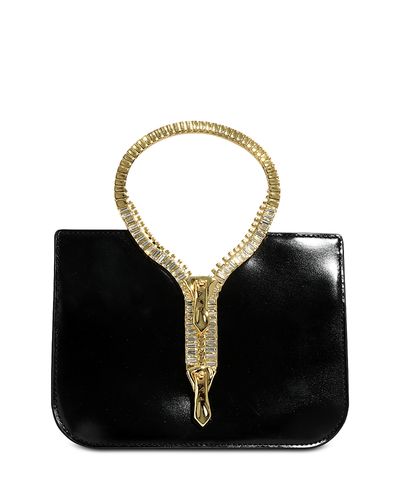 Alexis Bittar Alexis Bittar Zipper Decor Mini Patent Leather Top Handle Bag