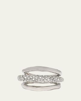 Alexis Bittar Solanales Crystal Orbiting Ring, Silver