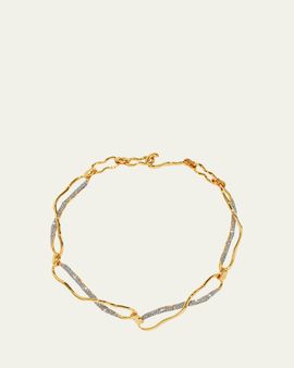 Alexis Bittar Solanes Gold Crystal Infinity Link Necklace