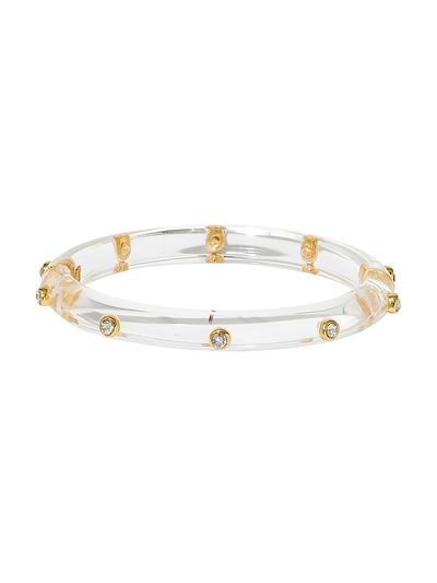 Alexis Bittar Women's 14K-Gold-Plated, Lucite & Crystal Hinged Bangle