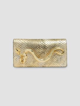 Alexis Bittar Women's 14K-Gold-Plated Serpent Handle & Leather Clutch